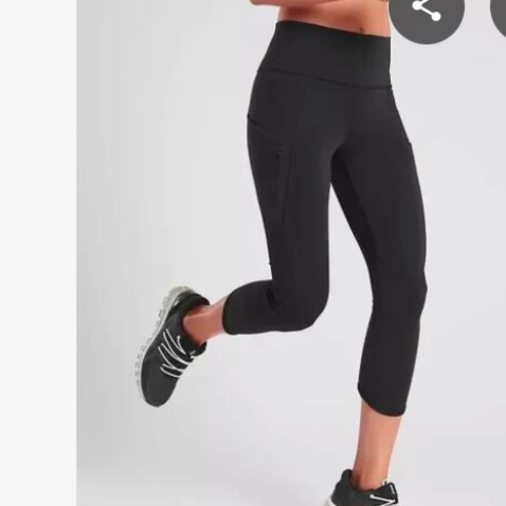 Athleta Women's All In Capri Length Tights - Medium, Black
